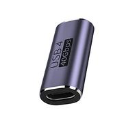 cablecc Adaptateur vidéo 40 Gbit/s Femelle vers Femelle USB 4 Type C 100 W pour Ordinateur Portable et téléphone