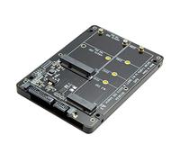 Cablecc Boîtier convertisseur 2-en-1 M.2 NGFF B-key et mSATA SSD vers SATA 3.0