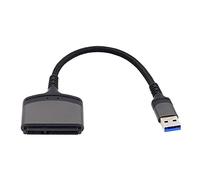 Cablecc Câble adaptateur USB 3.0 type A vers SATA 22 broches 5 Gbit/s pour disque dur SSD 2,5"