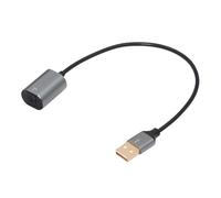 cablecc Câble audio optique USB 2.0-A vers USB-C, USB A mâle vers Toslink femelle, câble audio optique numérique pour ordinateur portable et de bureau, 20 cm