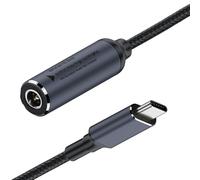 cablecc Câble d'alimentation 100 W avec entrée jack CC 5,5 x 2,1 mm vers USB-C Type-C pour ordinateur portable et téléphone PD9V 5V 20V