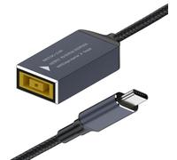 cablecc Câble d'alimentation 100 W pour ordinateur portable, téléphone, prise rectangulaire, entrée Thinkpad X1 vers USB-C Type-C, PD9V 5V 20V