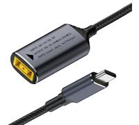 cablecc Câble d'alimentation PD9V 5V 20V7A DC Jack Rectangle Jack Thinkpad X1 Entrée vers USB-C Type-C Câble de charge 140W pour téléphone portable 18cm