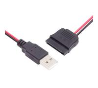 cablecc Câble d'alimentation USB 2.0 DC 5 V vers SATA 15 broches pour disque dur SATA 2,5" SSD 5 V 2 A Max