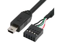 cablecc Câble de carte mère USB 2.0 9 broches 10 broches vers mini USB 5 broches pour mini moniteur, panneau capteur caméra 50 cm