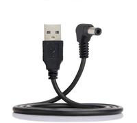 CableCC - Câble de Charge USB 2.0 Type A mâle vers connecteur cylindrique à Angle Droit de 90 degrés, 5,5 x 2,5 mm, CC 5 V, 80 cm