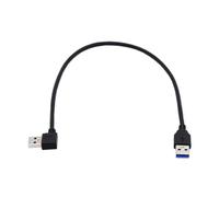 cablecc Câble de données 5 Gbit/s coudé à 90 degrés USB 3.0 Type-A mâle vers droit 3.0 Type-A mâle 40 cm