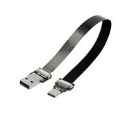 cablecc Câble de données plat FPC USB 2.0 Type-A mâle vers USB-C Type-C mâle pour FPV, disque et téléphone, 50 cm