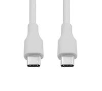 cablecc Câble de données USB-C mâle vers mâle USB 2.0 - Prise en charge PD 65 W pour ordinateur portable et téléphone - Blanc - 2 m