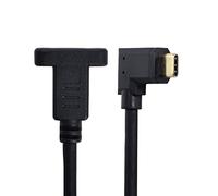 cablecc Câble de données USB-C USB 3.1 type C mâle vers femelle coudé à 90 degrés à gauche et à droite, 30 cm