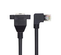 cablecc Câble d'extension de réseau LAN Ethernet 8P8C FTP STP UTP Cat6 mâle vers femelle avec trous de montage sur panneau, Câble Informatique, Connecteur RJ45 Mâle