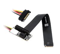 cablecc Câble d'extension M.2 M-Key NVMe NGFF vers le haut coudé PCI-E X1 X4 X8 X16 PCI-Express pour M2 2260 2280