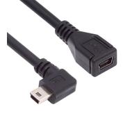 cablecc Câble d'extension Mini USB 5 broches mâle vers femelle coudé à 90 degrés pour caméra GPS 30 cm