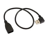 cablecc Câble d'extension USB 2.0 type A mâle coudé à droite vers USB femelle à 90 degrés 40 cm