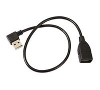 cablecc Câble d'extension USB 2.0 type A mâle coudé à gauche vers USB femelle à 90 degrés 40 cm