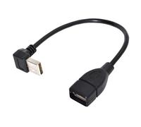 cablecc Câble d'extension USB 2.0 type A mâle coudé vers USB femelle à 90 degrés 20 cm