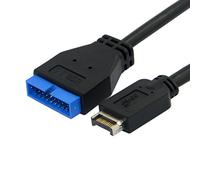 cablecc Câble d'extension USB 3.1 pour Panneau Avant vers USB 3.0 20 Broches 20 cm pour Carte mère ASUS