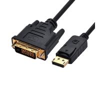 Cablecc Câble DisplayPort DP mâle vers DVI mâle Single Link vidéo 1080p 60 Hz 1,8 m pour moniteur DVI