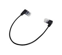 Cablecc Câble Ethernet Cat6a ultra fin 25 cm RJ45 à angle droit UTP pour ordinateur portable, routeur, TV Box