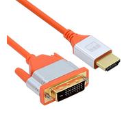 cablecc Câble HDMI vers DVI HDTV ultra souple haute vitesse type A mâle vers 24+1 mâle pour ordinateur HDTV 200 cm