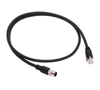 cablecc Câble mâle 4 broches M12 type D encodé D à RJ45 Cat5e mâle pour réseau LAN Ethernet applications industrielles IP67 câble de connexion