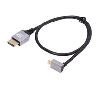 cablecc Câble Micro HDMI 2.1 HDTV ultra fin 8K 4K Cordon mince super flexible Type-A vers Type-D coudé vers le bas pour caméra HDTV 50 cm