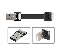 Cablecc Câble plat de données USB 2.0 de type A mâle vers type A mâle - 90 degrés - Pour FPV, disque, scanner et imprimante - 200 cm