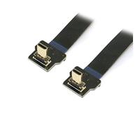 Cablecc Câble plat FPV micro HDMI mâle vers micro HDMI FPC coudé à 90 degrés 20 cm pour photographie aérienne avec drone multicopter GOPRO