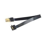 Cablecc Câble plat FPV mini HDMI mâle vers HDMI mâle FPC coudé à 90 degrés vers le bas 50 cm pour photographie aérienne avec drone multicopter