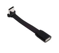 cablecc Câble plat ultra fin mâle vers femelle pour charge rapide et synchronisation de données 65 W. Rallonge mâle vers femelle pour ordinateurs portables, tablettes et téléphones.