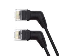 cablecc Câble rotatif CAT6 UTP mâle vers mâle coudé à 360 degrés RJ45 8P8C 1000 Mbps pour réseau Ethernet LAN 50 cm