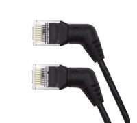 cablecc Câble rotatif CAT6 UTP mâle vers mâle coudé à 360 degrés RJ45 8P8C 1000 Mbps pour réseau LAN Ethernet 100 cm