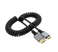 cablecc Câble spiralé extensible 4K 60Hz Mini HDMI 1.4 mâle vers mâle HDMI pour écran HDTV ordinateur portable