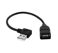 Cablecc Câble USB 2.0 A mâle coudé 90D - USB Femelle 20 cm