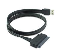 cablecc Câble USB 2.0 double alimentation 12 V et 5 V eSATAp ESATA vers SATA 22 broches pour disque dur 2,5" 3,5" 50 cm