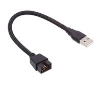 cablecc Câble USB 2.0 mâle de type A 480 Mbps vers carte mère 9 broches 10 broches avec manchon 20 cm