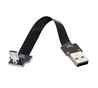 Cablecc Câble USB 2.0 type A mâle vers micro USB mâle 5 broches mâle plat FPC pour FPV, disque et téléphone 50 cm