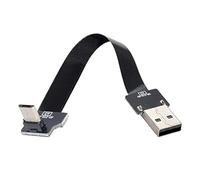 cablecc Câble USB 2.0 type A mâle vers micro USB mâle 5 broches mâle plat FPC pour FPV, disque et téléphone 200 cm