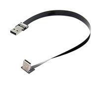 cablecc Câble USB 2.0 type A mâle vers type A mâle plat et fin FPC à 90 degrés pour FPV, disque, scanner et imprimante 50 cm