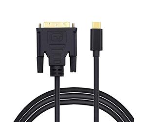 cablecc Câble USB 3.1 type C USB-C vers DVI 1080p 60 Hz pour écran d'ordinateur portable 1,8 m