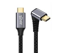 Cablecc Câble USB-C Type C Coudé vers USB 3.1 Mâle 10 Gbit/s 100 W pour Ordinateur Portable et Téléphone 100 cm