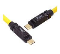 cablecc Câble USB-C ultra doux et flexible 20 Gbit/s 140 W 8 K USB4 pour clavier de jeu, souris, câble de type C mâle vers mâle, câble d'alimentation et de données 200 cm