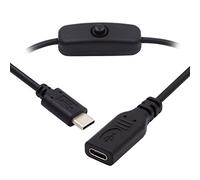 cablecc Câble USB type C USB-C mâle vers femelle avec bouton marche/arrêt pour clavier d'ordinateur portable Raspberry Pi 4B