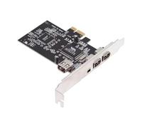 cablecc Carte de capture Firewire 400 Mbps PCI-E 1X 4X 16X vers 4 ports IEEE 1394a PCI Express 6 broches et 4 broches IEEE-1394
