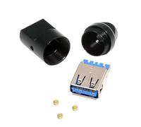 cablecc DIY OEM 5Gbps USB 3.0 femelle Type A Prise Connecteur Connecteur à souder avec coque en alliage d'aluminium Personnalisation pour câble de 6,0 mm