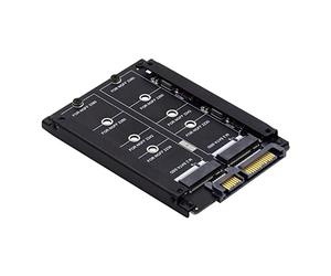 cablecc Dual NGFF B+M Key M.2 SSD Card JOBD Raid0 Span Bridge to 2.5" SATA Combo HDD Disk Drive Boîtier