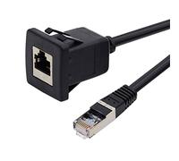 cablecc étanche à l'eau et à la poussière lock cat6 RJ45 mâle à femelle Lan câble d'extension Ethernet conception de montage de panneau de cabine