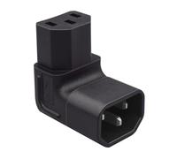 Cablecc IEC mâle C14 à angle droit 90 degrés IEC femelle C13 adaptateur d'extension d'alimentation convertisseur CA