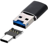 Cablecc Lecteur de cartes USB 3.0 vers Micro SD SDXC TF avec adaptateur Micro Type-C USB-C OTG pour tablette/téléphone portable.