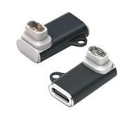 cablecc Lot de 2 adaptateurs de charge pour montre intelligente USB-C femelle vers prise 3 broches Compatible avec l'adaptateur pour montre Gaochi Pace Pro (Gris)